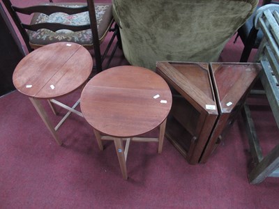 Lot 1494 - Small Pair of Oak Corner Cupboards, together...