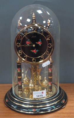 Lot 1415 - Kundo Anniversary Clock with floral decoration...