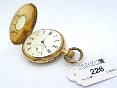 Lot 226 - A Half Hunter Cased Pocket Watch, the white...