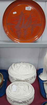 Lot 1178 - Poole Pottery Aegean Charger, featuring...