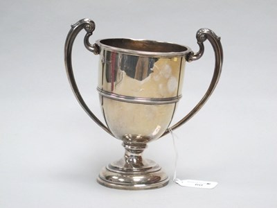 Lot 60 - A Hallmarked Silver Twin Handled Trophy Cup,...