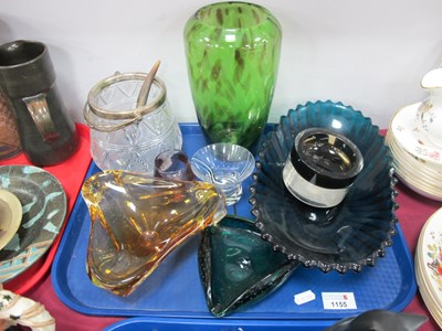 Lot 1155 - Mid XX Century Czech Triform Glass Ashtray,...