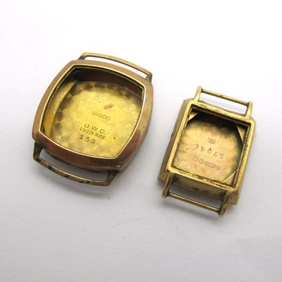 Lot 124 - A 9ct Gold Wristwatch Case, of cushion shape...
