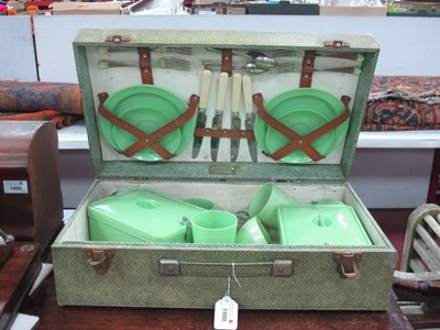 Lot 1500 - An Oracle Fitted Picnic Case, with green...