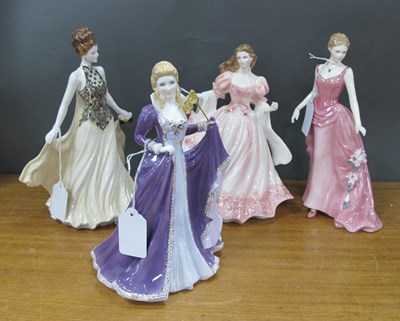 Lot 1262 - Royal Worcester Figurines, 'Grace', 'Mia',...