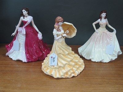 Lot 1276 - Coalport Figurines 'Token of Love', 'Lauren'...