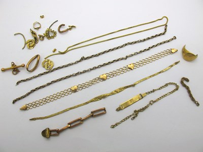 Lot 168 - Scrap Gold - Including Chains, 9ct rose gold...