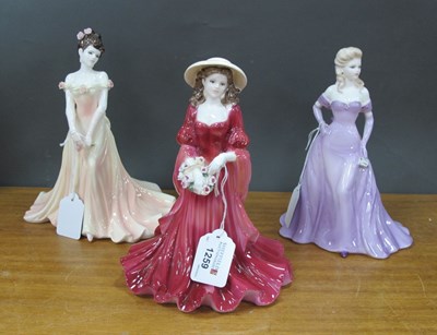 Lot 1259 - Coalport Figurines, 'Winter', Summer, and...