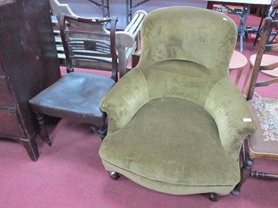 Lot 1502 - XIX Century Upholstered Nursing Chair, on...