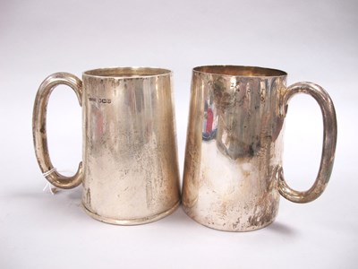 Lot 116 - A Hallmarked Silver Tankard, HF&Co, Sheffield...