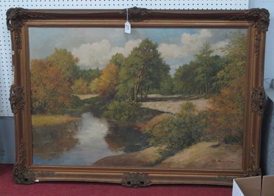 Lot 1473 - Baakens, Autumnal Landscape with River in the...