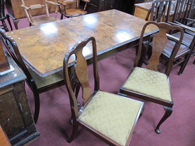 Lot 1507 - Mid XX Century Walnut Extending Dining Table,...