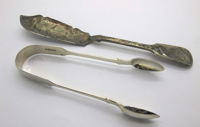 Lot 102 - A Victorian Hallmarked Silver Fiddle Pattern...