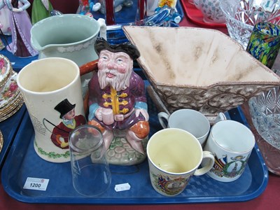 Lot 1200 - Beswick Lozenge Vase, Devon Fielding Mug, with...