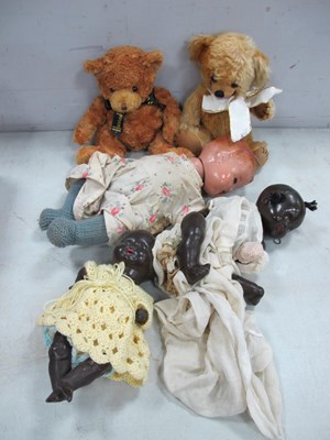 Lot 1043 - Two Composition Black Baby Dolls, another...