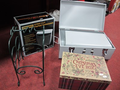 Lot 1028 - Three Graduated Tin Cases, Christmas Eve box,...