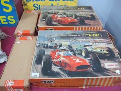 Lot 1350 - VIP Raceway, cars, track, etc, in boxes with...