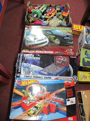 Lot 1072 - Micro Scalextric rally racers, Hot Wheels...
