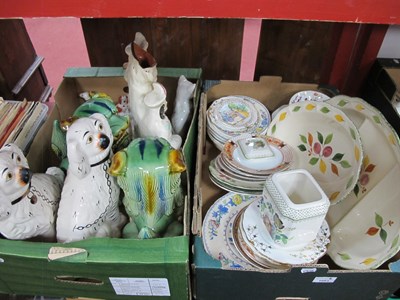 Lot 1083 - A Pair of Staffordshire Dogs, pair of Foo dogs,...