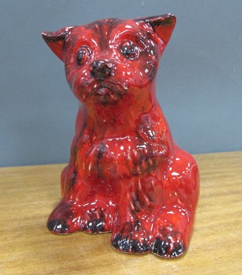 Lot 1245 - Anita Harris Seated Westie Dog Figure, gold...