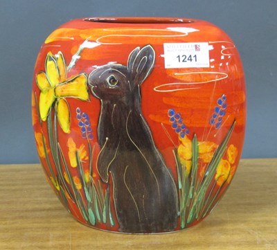 Lot 1241 - Anita Harris 'Cute Bunny Sniffing Daffodil'...