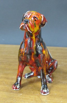 Lot 1260 - Anita Harris Multi-Coloured 'Boxer Dog' Figure,...