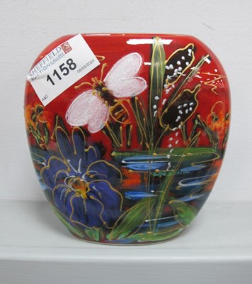 Lot 1158 - Anita Harris 'Beebrook' Purse Vase, gold...