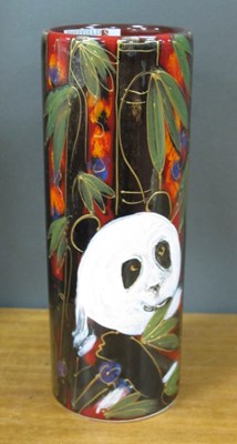 Lot 1250 - Anita Harris 'Panda' Cylindrical Vase, 22.5cm...