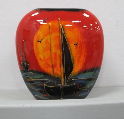 Lot 1181 - Anita Harris 'Eventide' Purse Vase, gold...