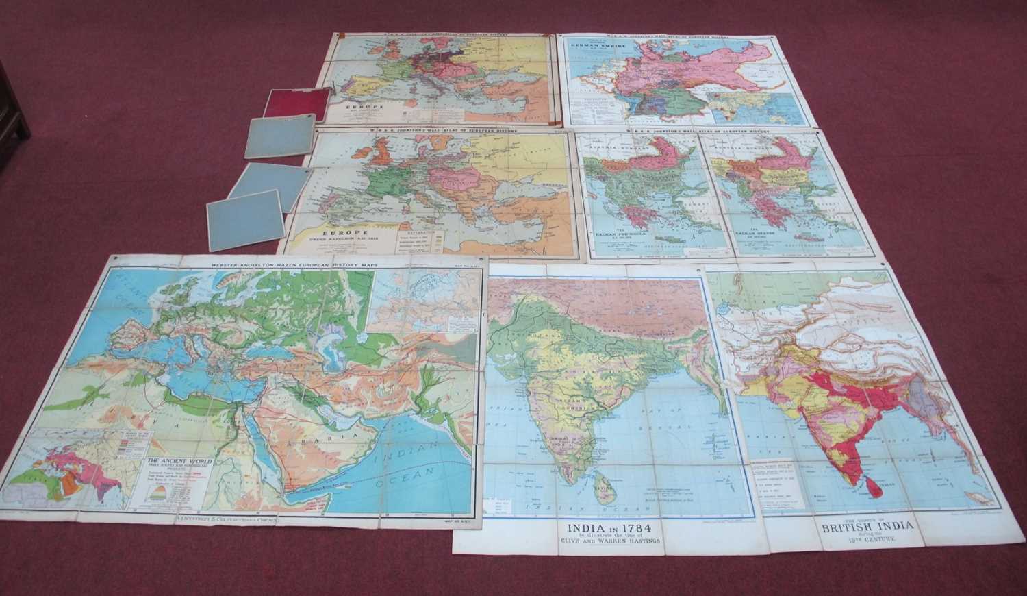 Lot 1399 - A Collection of School Educational Wall Maps,...