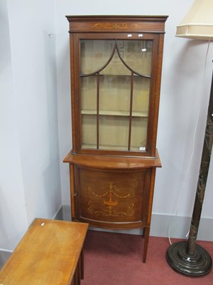 Lot 1536 - Edwardian Mahogany Display Cabinet, top with a...