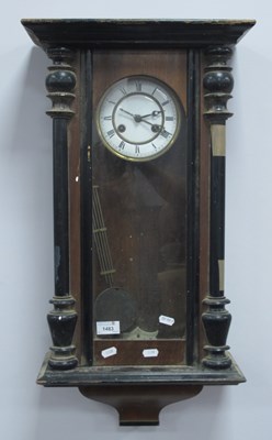 Lot 1483 - XIX Century Walnut Ebonsed Vienna Wall Clock,...