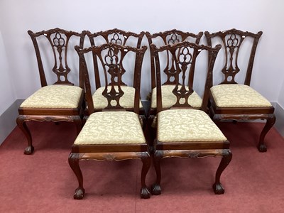 Lot 1490 - A Set of Six XVIII Century Style Dining Chairs,...