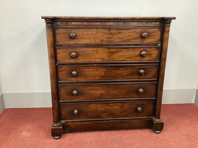 Lot 1475 - A XIX Century Mahogany Chest of Drawers, with...