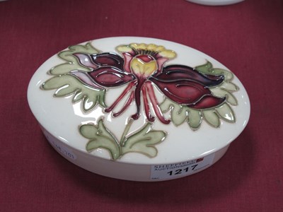 Lot 1217 - Moorcroft Pottery Oval Lidded Dish, with...