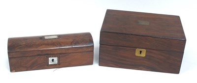 Lot 1269 - A Mid XIX Century Rosewood Sewing Box, the lid...