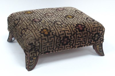 Lot 1528 - A Late XIX Century Rectangular Footstool,...