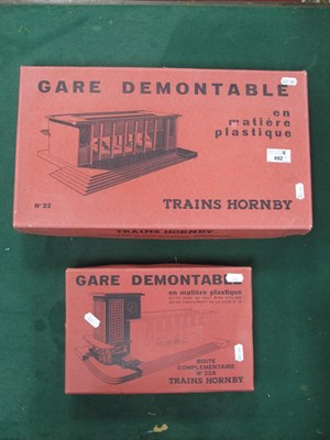 Lot 492 - Two "Gare Demontable" French Hornby "HO" Gauge,...