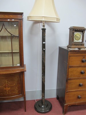 Lot 1537 - Oriental Hardwood Standard Lamp, circa mid-XX...