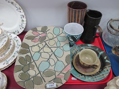 Lot 1161 - Studio Pottery Platter, featuring stylised...
