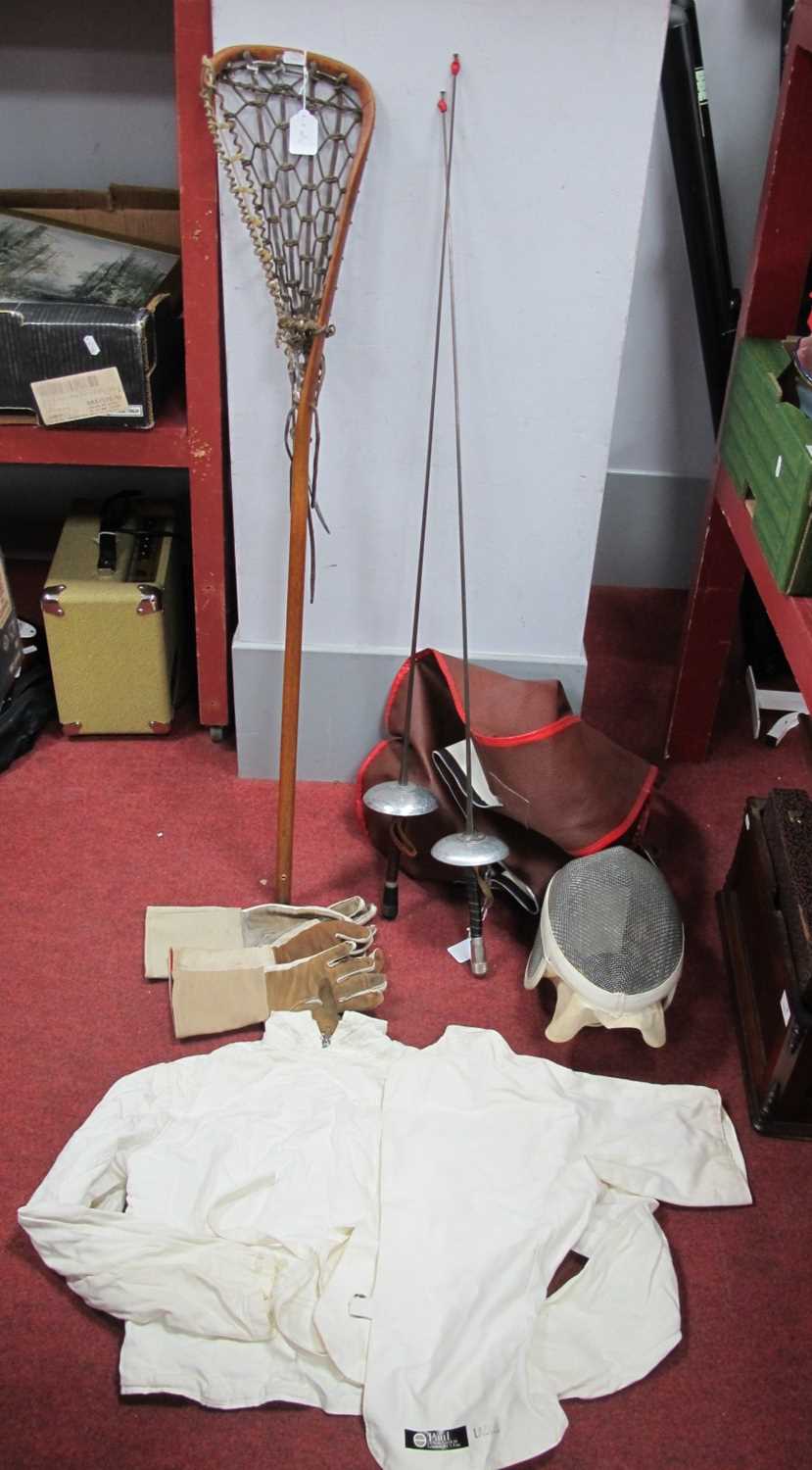 Lot 1047 Fencing Helmet Two Foils by Paul. Women's