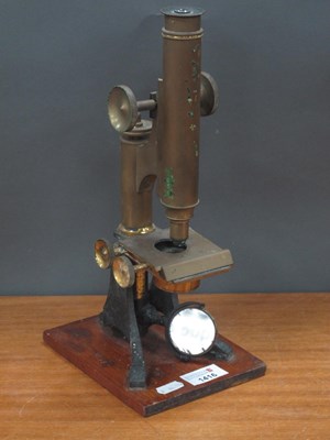 Lot 1416 - Early XX Century Brass Microscope by Perken...