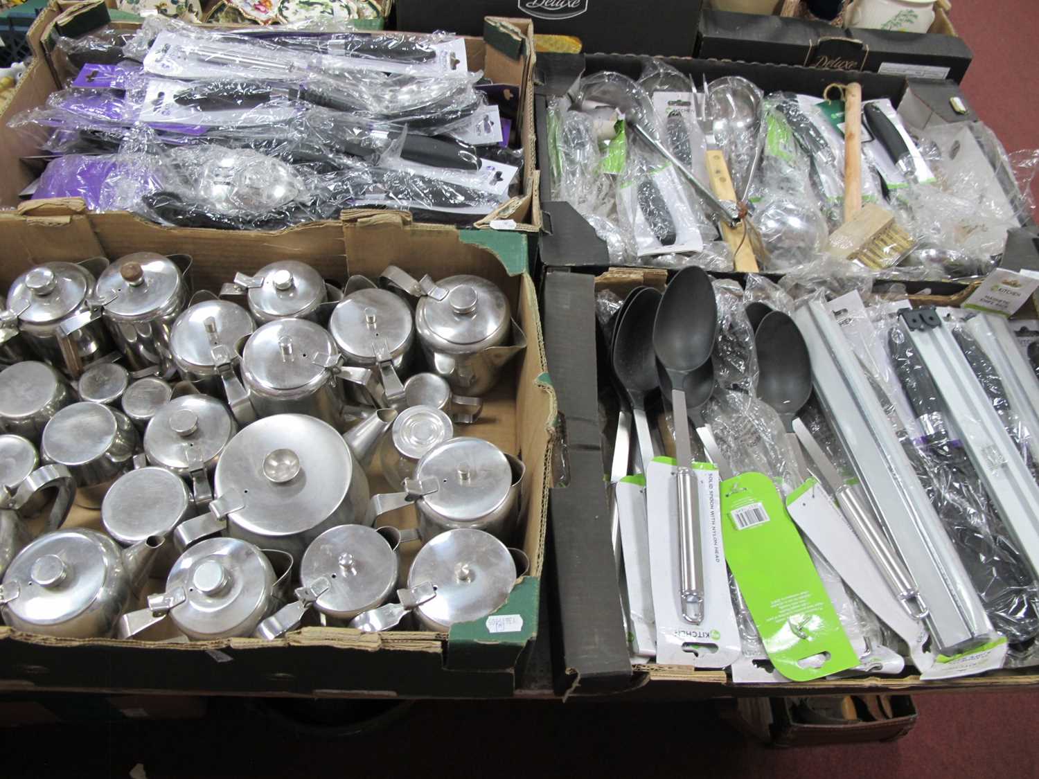 Lot 1122 Stainless Steel Teapots, including Old Hall,