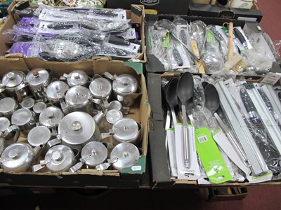 Lot 1122 - Stainless Steel Teapots, including Old Hall,...