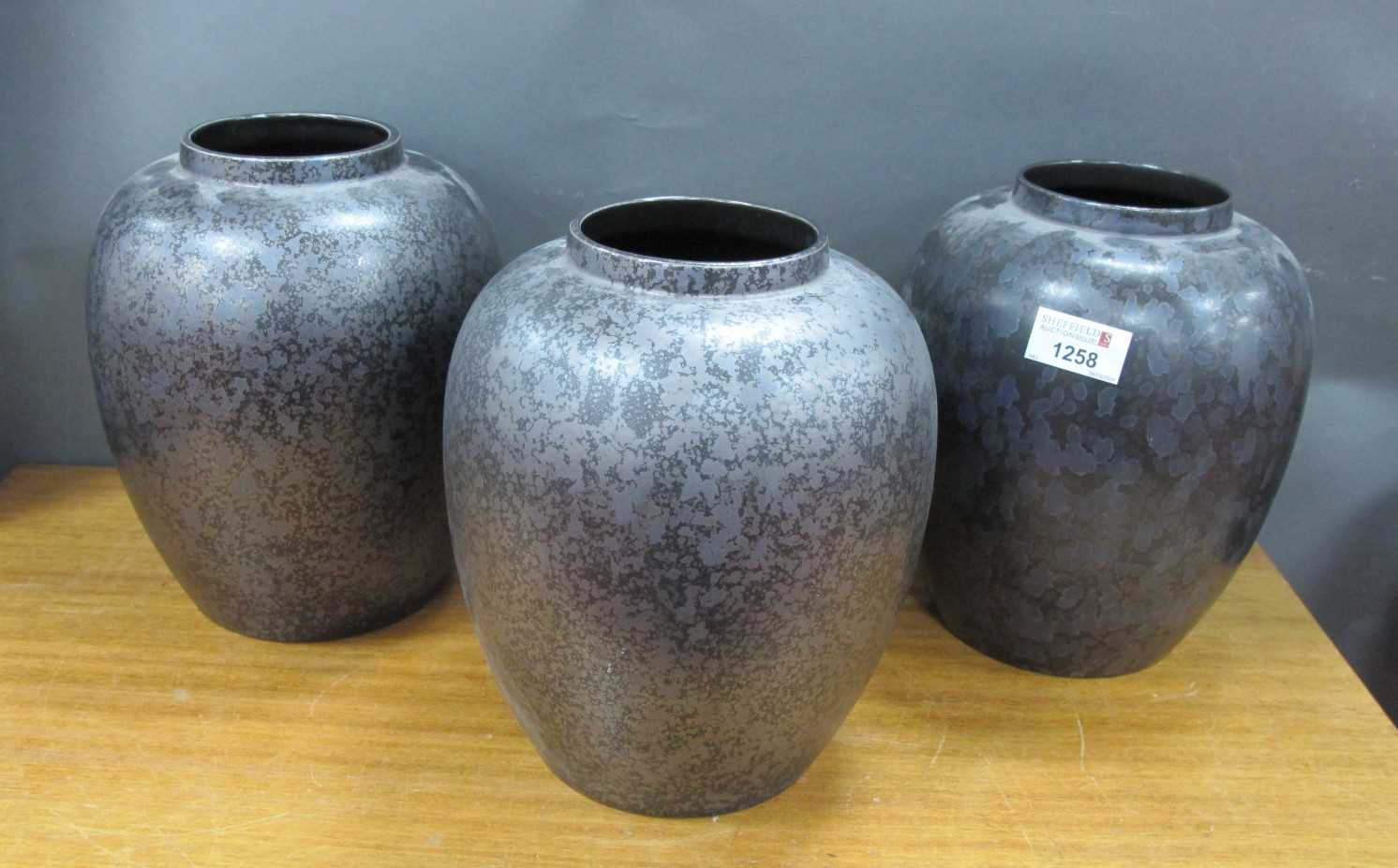 Lot 1258 - Poole Calypso Lustre Pottery Vases, with...