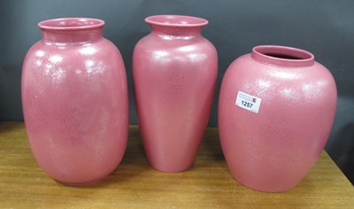 Lot 1257 - Poole Calypso Lustre Pottery Vases, with...