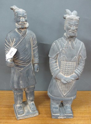 Lot 1327 - Terracotta Army Chinese Warriors, 44cm high. (2)