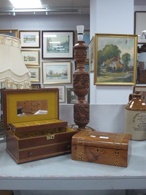 Lot 1423 - XIX Century Inlaid Walnut Dome Topped Box,...