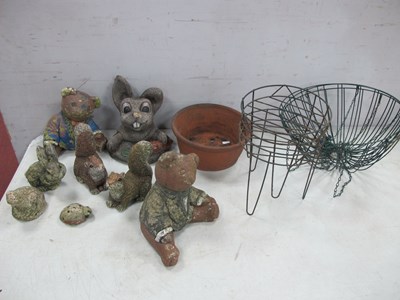 Lot 1125 - Wirework Wall Hanging Baskets, eight garden...