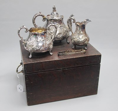 Lot 64 - A Victorian Hallmarked Silver Three Piece Tea...